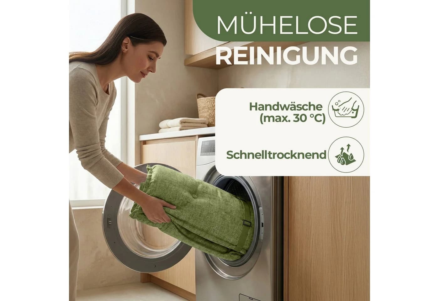 Petsation Hochlehnerauflage Florence Gartenstuhlauflage Grün 6 St - Bild 5