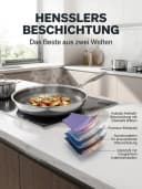 Wok HENSSLERS 28cm Silber - Antihaft, Induktion, 3-Schicht Bild 1