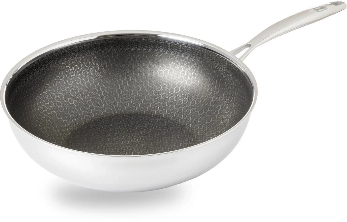 Wok HENSSLERS 28cm Silber - Antihaft, Induktion, 3-Schicht - Bild 2