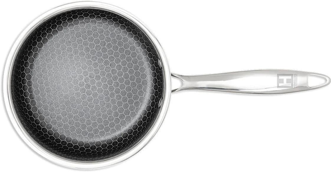 HENSSLERS Kasserolle Edelstahl 18 cm 2,2 Liter Wabenstruktur Induktion