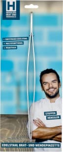 HENSSLERS Brat- und Wendepinzette - Edelstahl Kochpinzette silber Bild 3