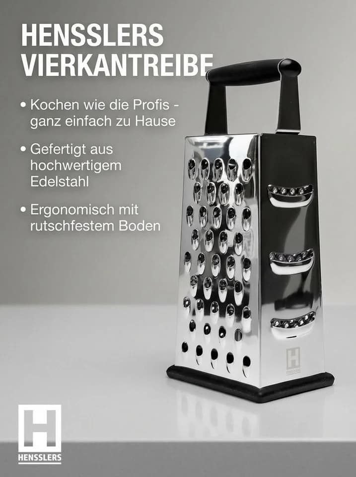 HENSSLERS Vierkantreibe Silber Edelstahl 4 Flächen - Bild 5