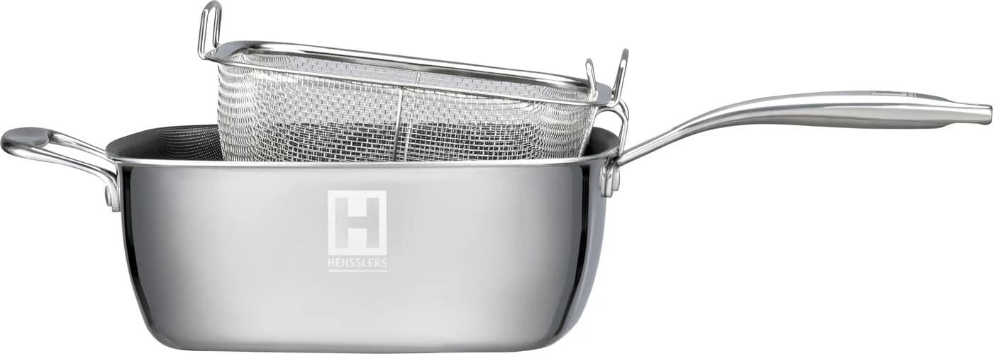 HENSSLERS Edelstahl Viereck-Hochrandpfanne mit Glasdeckel - Bild 4