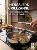 HENSSLERS Schmorpfanne Premium 26 cm Edelstahl mit Grillzange Bild 4
