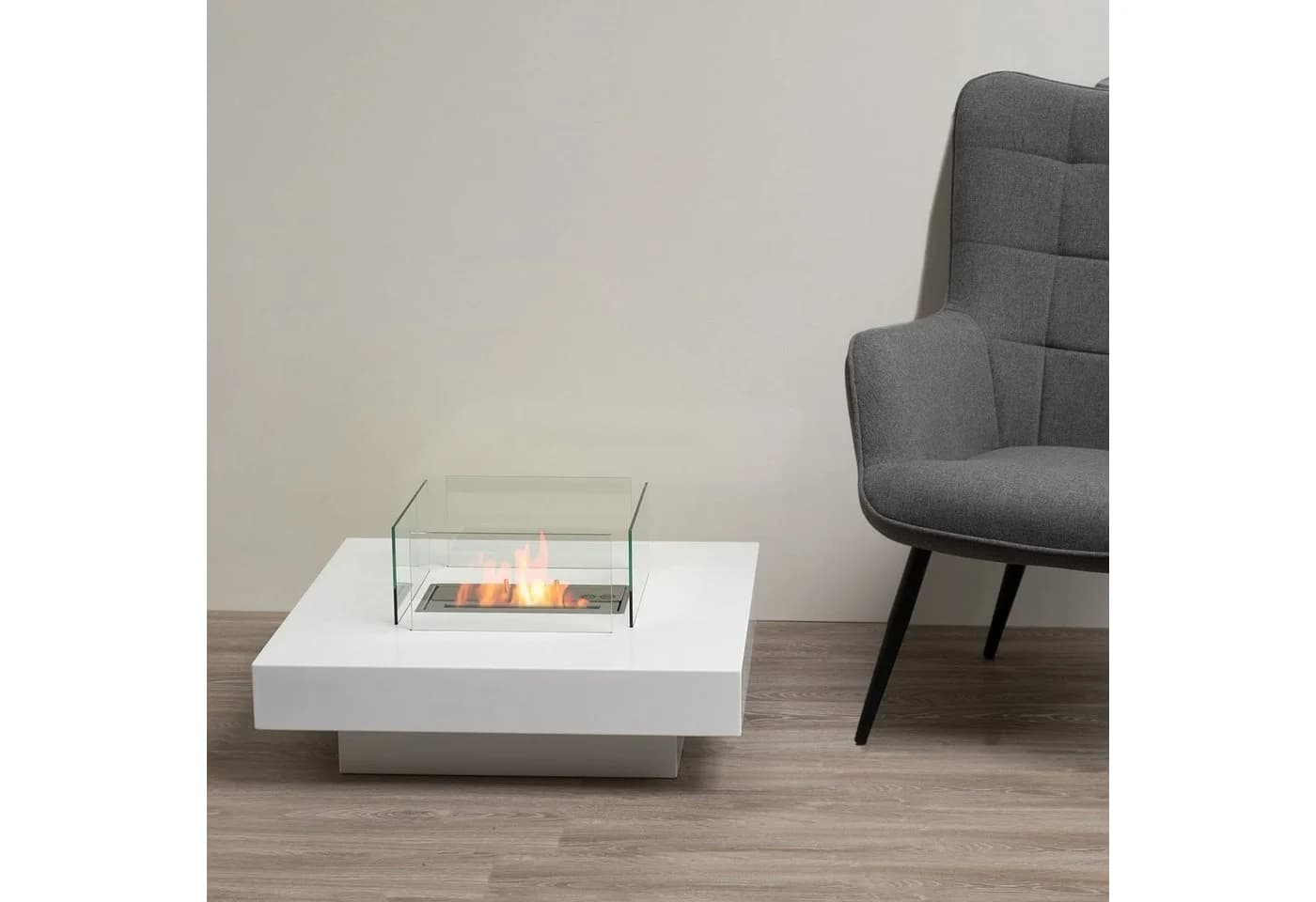 Moritz Dekokamin Standkamin Ethanol Glas Metall Modern