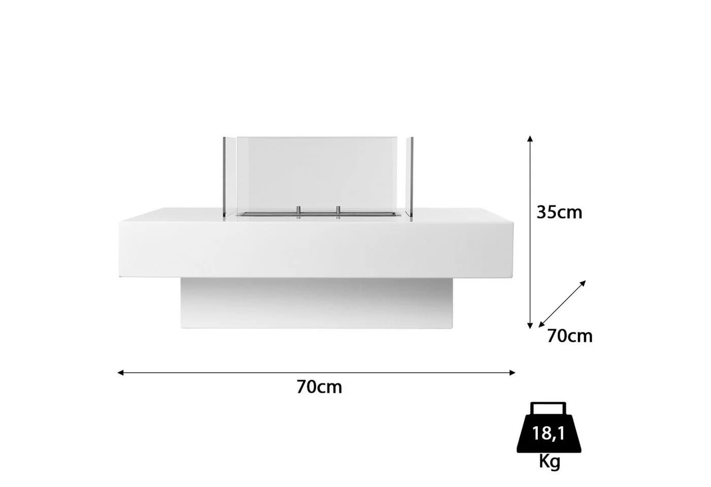 Moritz Dekokamin Standkamin Ethanol Glas Metall Modern - Bild 3