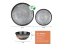 Moritz Geschirr-Set Camping Stone Grey 12-teilig Melamin Bild 1