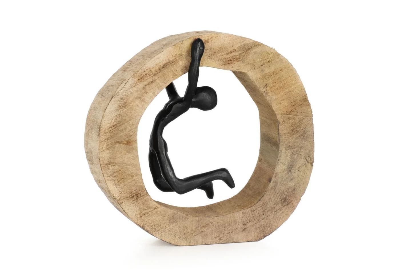Moritz Skulptur Nicht aufgeben Holz Tischdeko Fensterdeko Wanddeko Holzdeko Weihnachtsdeko - Bild 2