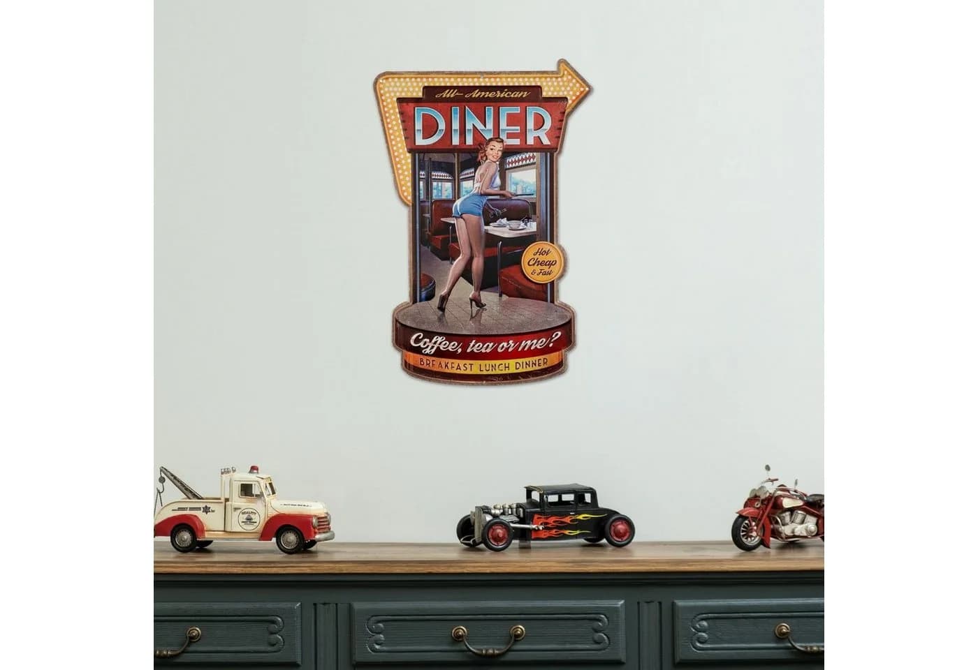 Moritz Metallschild American Diner Retro Vintage Wandbild