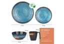Moritz Geschirr-Set Camping Stone Blue 16-tlg. Melamin & Polycarbonat Bild 1