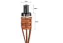 Moritz 10x Gartenfackel deluxe 60 cm dunkelbraun Bambus Bild 4