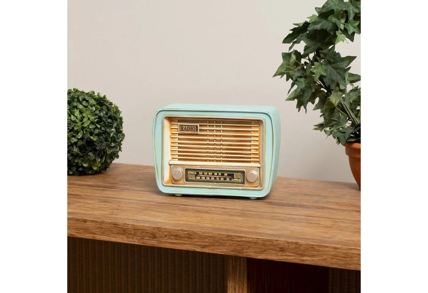 Moritz Spardose Blech Radio Türkis Retro