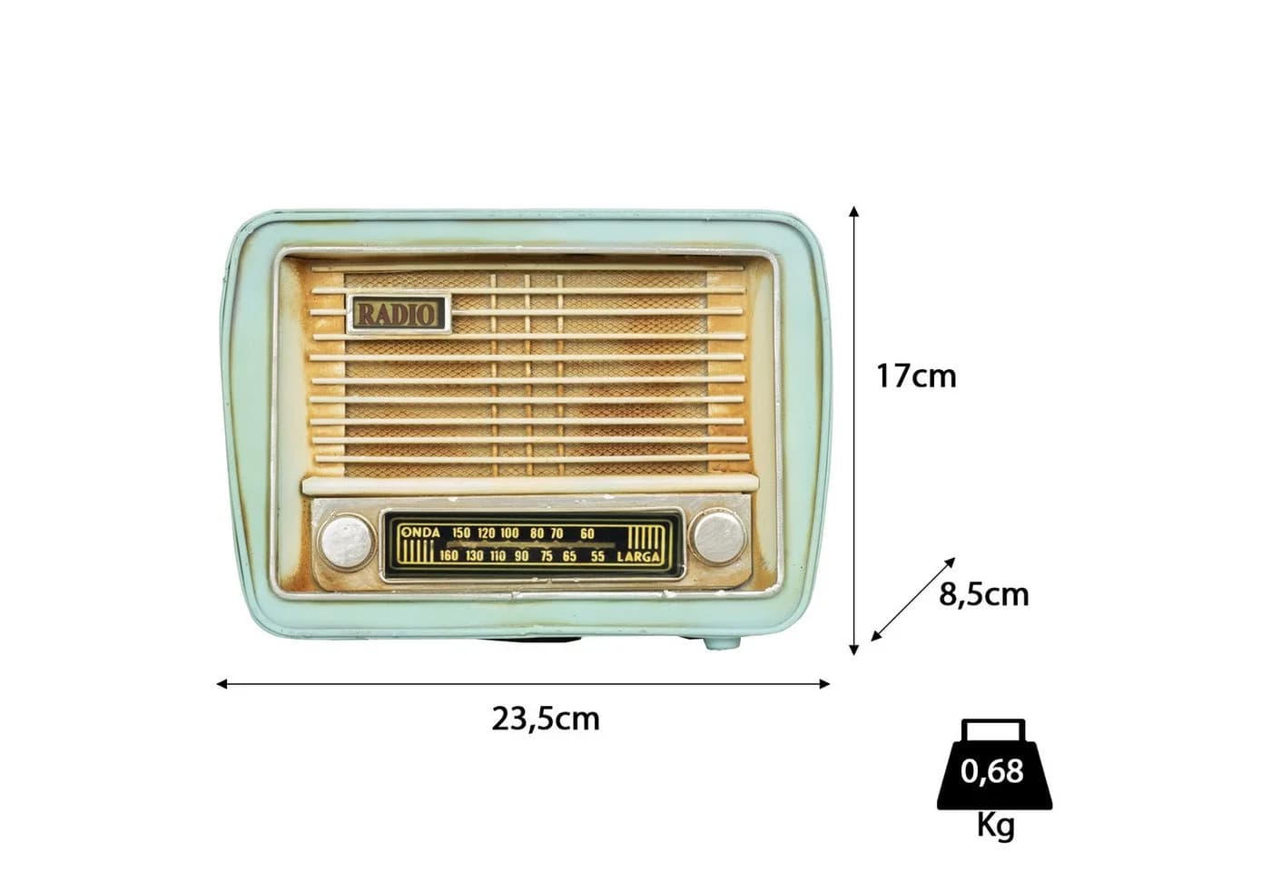 Moritz Spardose Blech Radio Türkis Retro - Bild 3