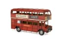 Moritz Dekofigur Doppeldecker Bus England rot Blech Bild 2