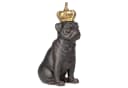 Moritz Dekofigur Mops-Hund mit Krone aus Polyresin Modern Bild 2
