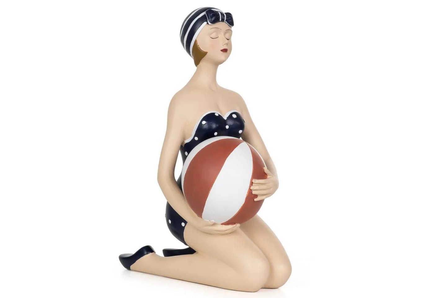 Moritz Deko-Figur Badenixe im Badeanzug mit Wasserball sitzend Maritime Deko - Bild 4