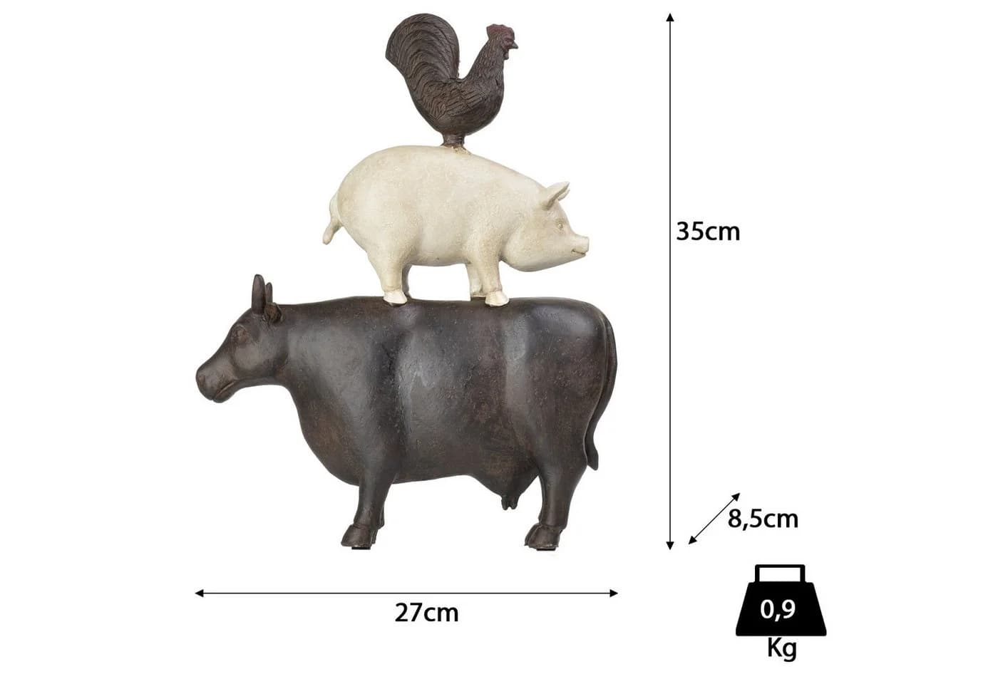 Moritz Dekofigur Geometrische Tierfigur aus Polyresin Modern - Bild 3