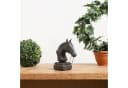 Moritz Deko-Figur Pferdekopf Skulptur Polyresin Dunkelbraun Bild 1