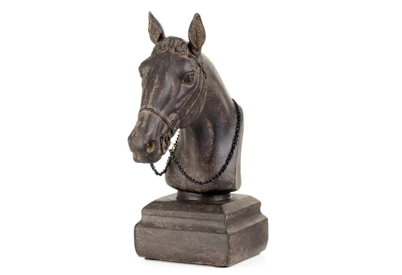 Moritz Deko-Figur Pferdekopf Skulptur Polyresin Dunkelbraun - Bild 5