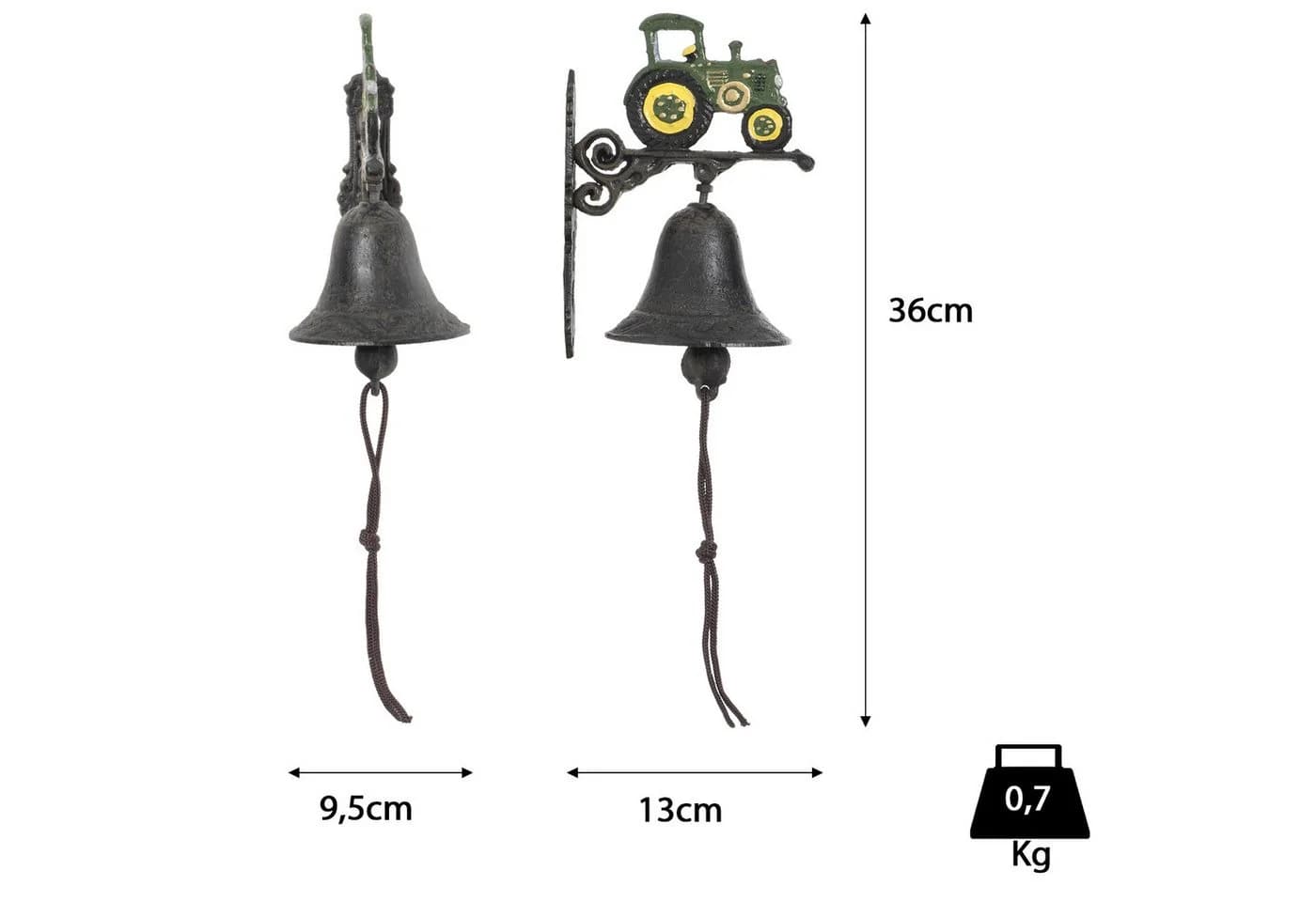 Moritz Hausglocke Traktor Trecker Grün Gusseisen - Bild 3