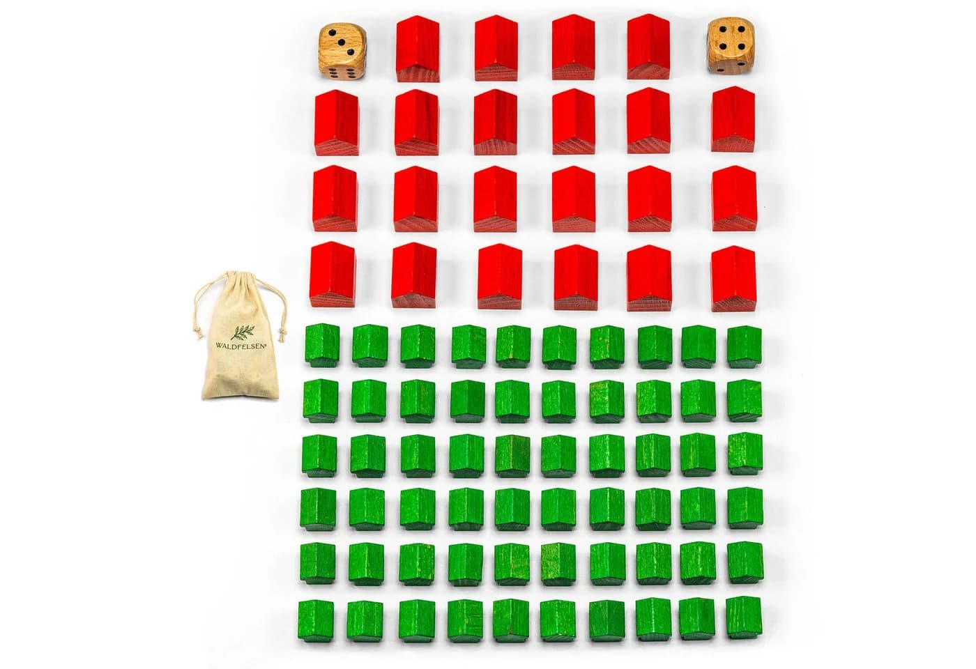 Waldfelsen Spiel ERSATZTEILE Häuser und Hotels aus Holz für Monopoly - Bild 3