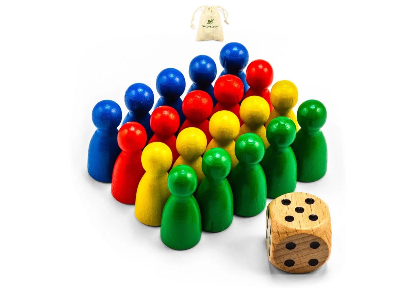 Waldfelsen Spiel – DIY Set Halmakegel mit Würfel Spielfiguren