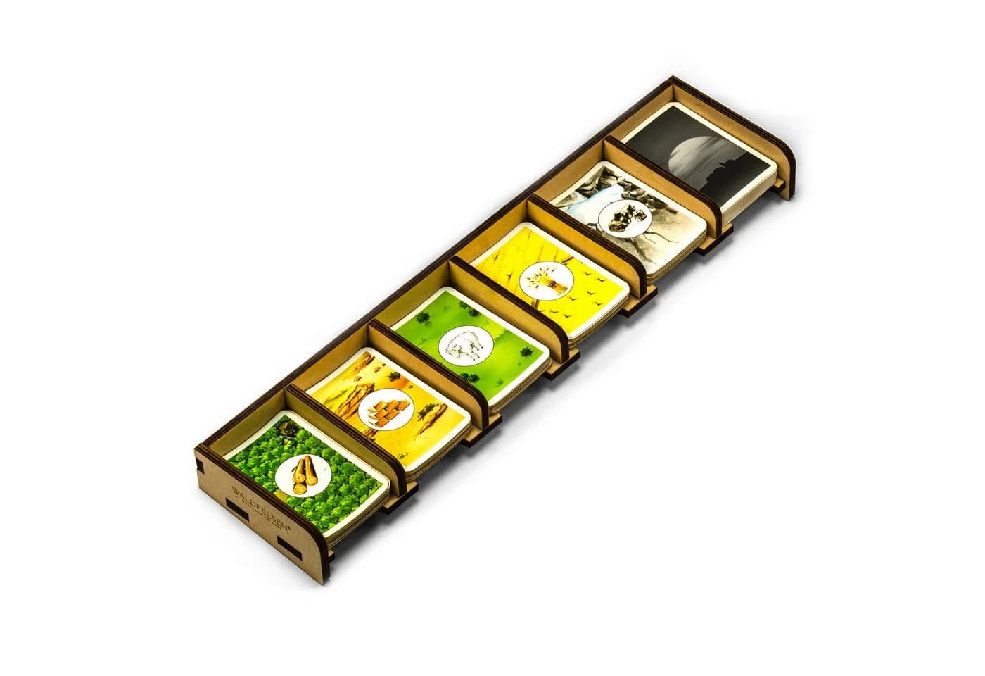 Waldfelsen Spielkartenhalter Holz Organizer für Die Siedler von Catan - Bild 2