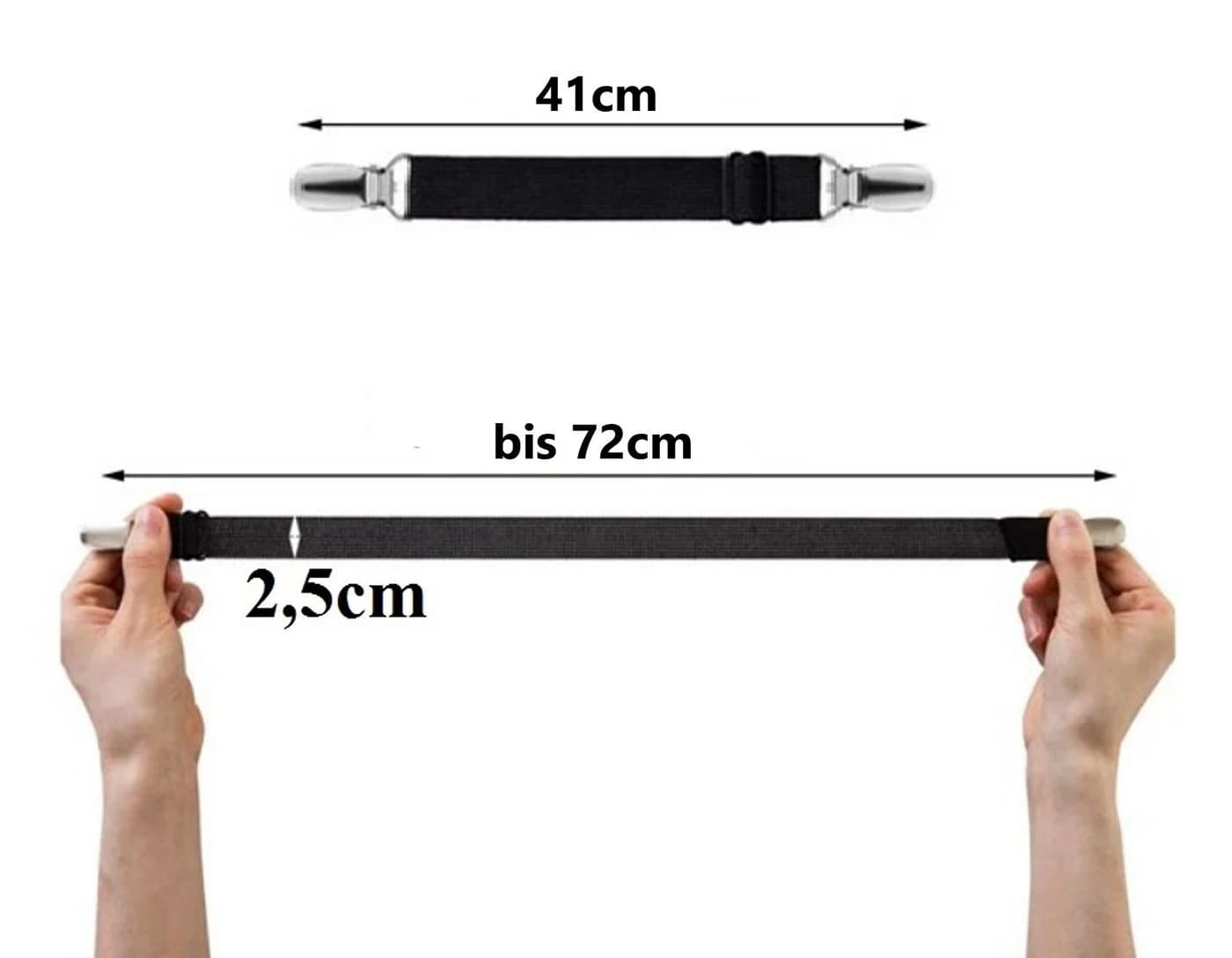 BAYLI Spannbettlaken Verstellbare Bettlakenspanner 4er Set