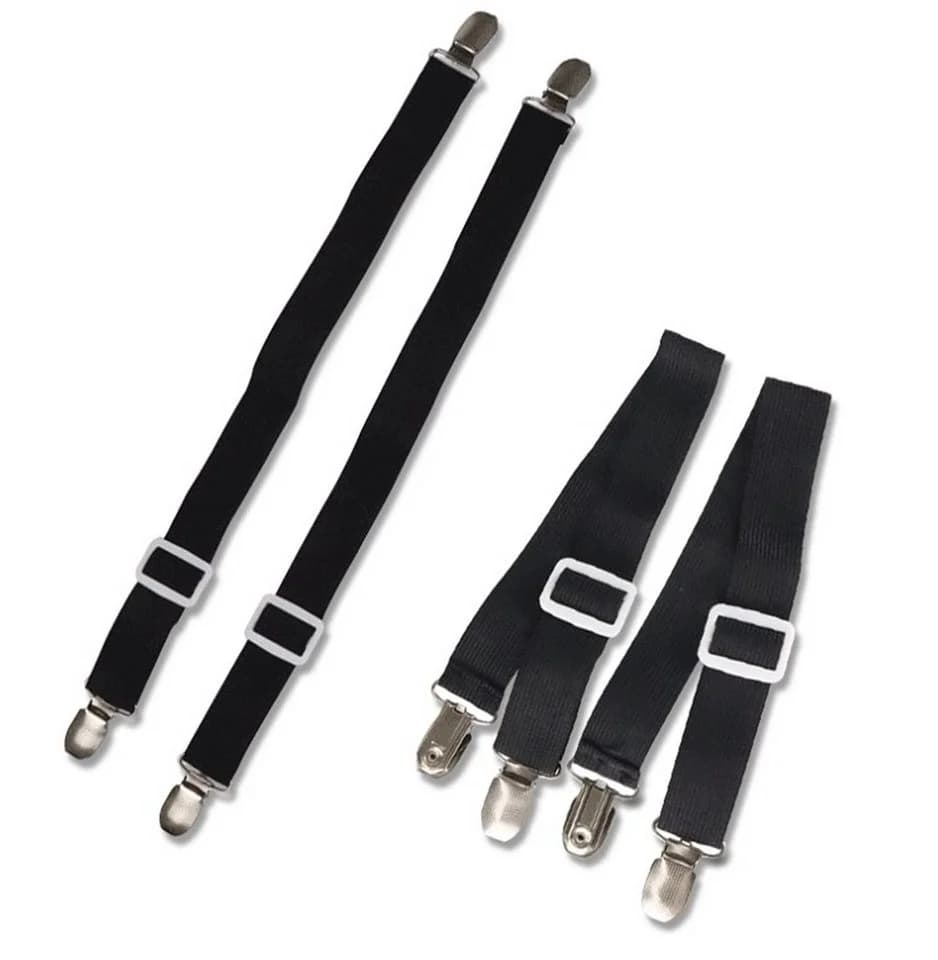 BAYLI Spannbettlaken Verstellbare Bettlakenspanner 4er Set - Bild 2