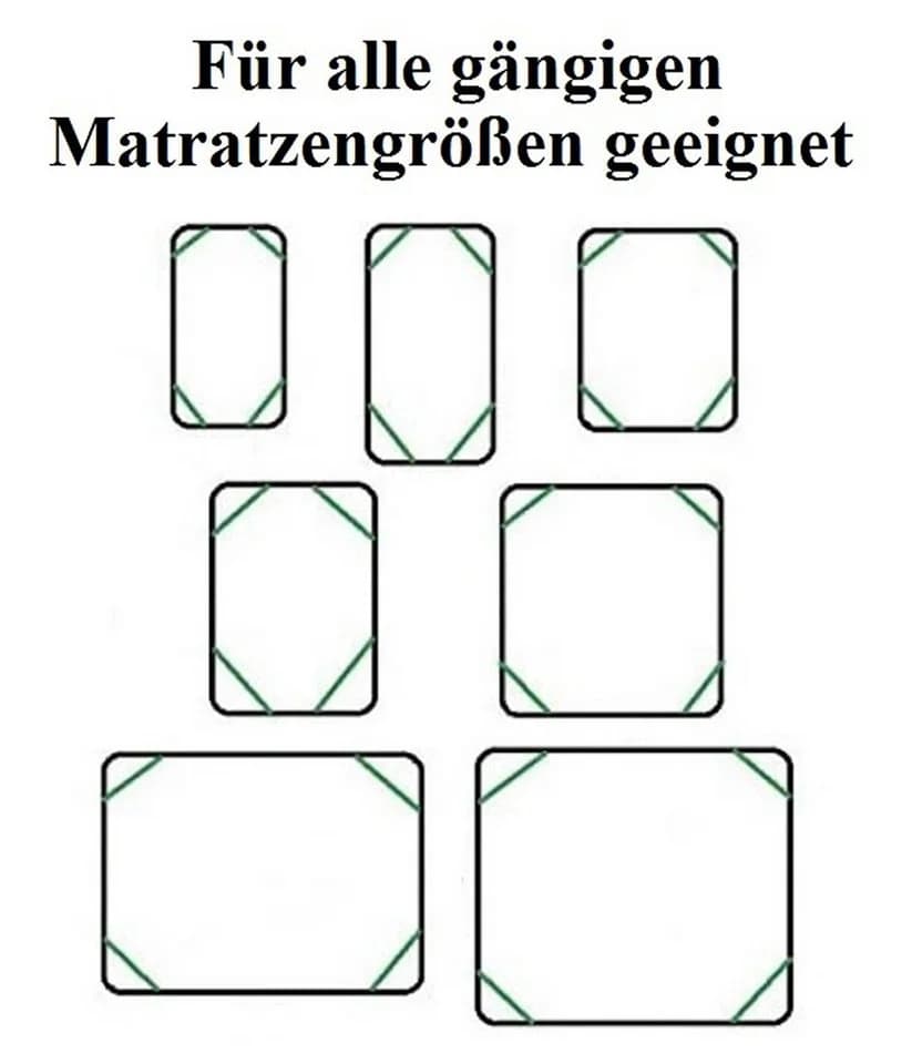 BAYLI Spannbettlaken Verstellbare Bettlakenspanner 4er Set - Bild 5