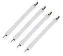 BAYLI Spannbettlaken-Spanner 12er Set Weiß Nylon Edelstahl Bild 1