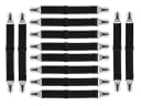 BAYLI Spannbettlaken Spanner 12er Set Schwarz/Weiss Verstellbar Bild 2