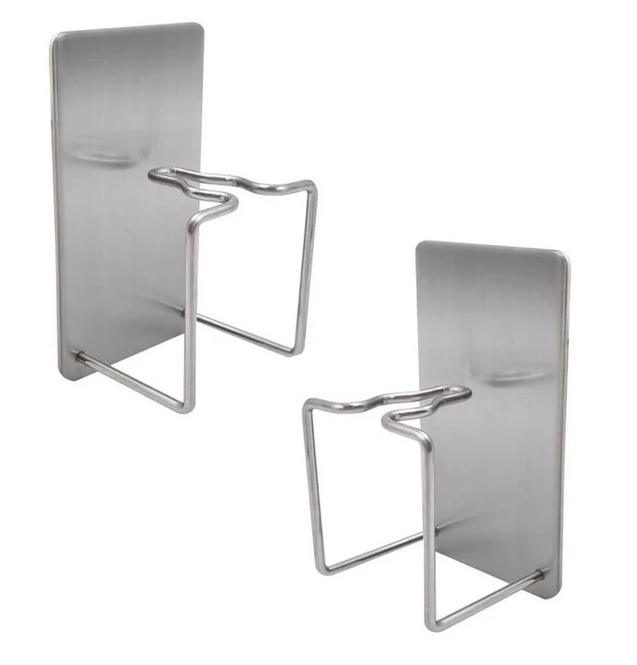 BAYLI Zahnbürstenhalter 2er Set Edelstahl Selbstklebend Silber - Bild 2
