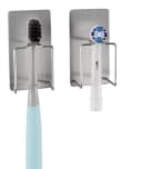 BAYLI Zahnbürstenhalter 2er Set Edelstahl Selbstklebend Silber Bild 3