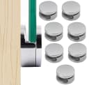 BAYLI 8er Set Spiegelaufhängung Clips Silber Verchromt Bild 2