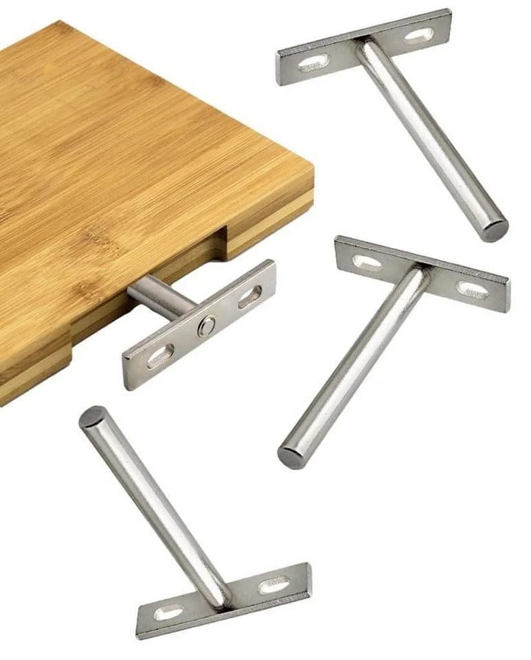 BAYLI Schwebende Regalhalterungen Silber 2 Paar für Wandboard - Bild 2