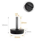 BAYLI Möbelfuß 4er Set verstellbar schwarz M6 Nivellierfüße Bild 1