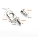 BAYLI 12x Winkelbodenträger 5mm Metall Silber mit Schraube Bild 1