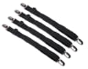 BAYLI Spannbettlaken Spanner 8er Set Schwarz/Weiss Verstellbar Bild 1