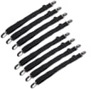 BAYLI Spannbettlaken Spanner 8er Set Schwarz/Weiss Verstellbar Bild 2