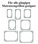 BAYLI Spannbettlaken Spanner 8er Set Schwarz/Weiss Verstellbar Bild 5