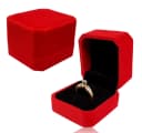 BAYLI Schmucketui 2er Pack Ringbox Rot Samt Bild 3