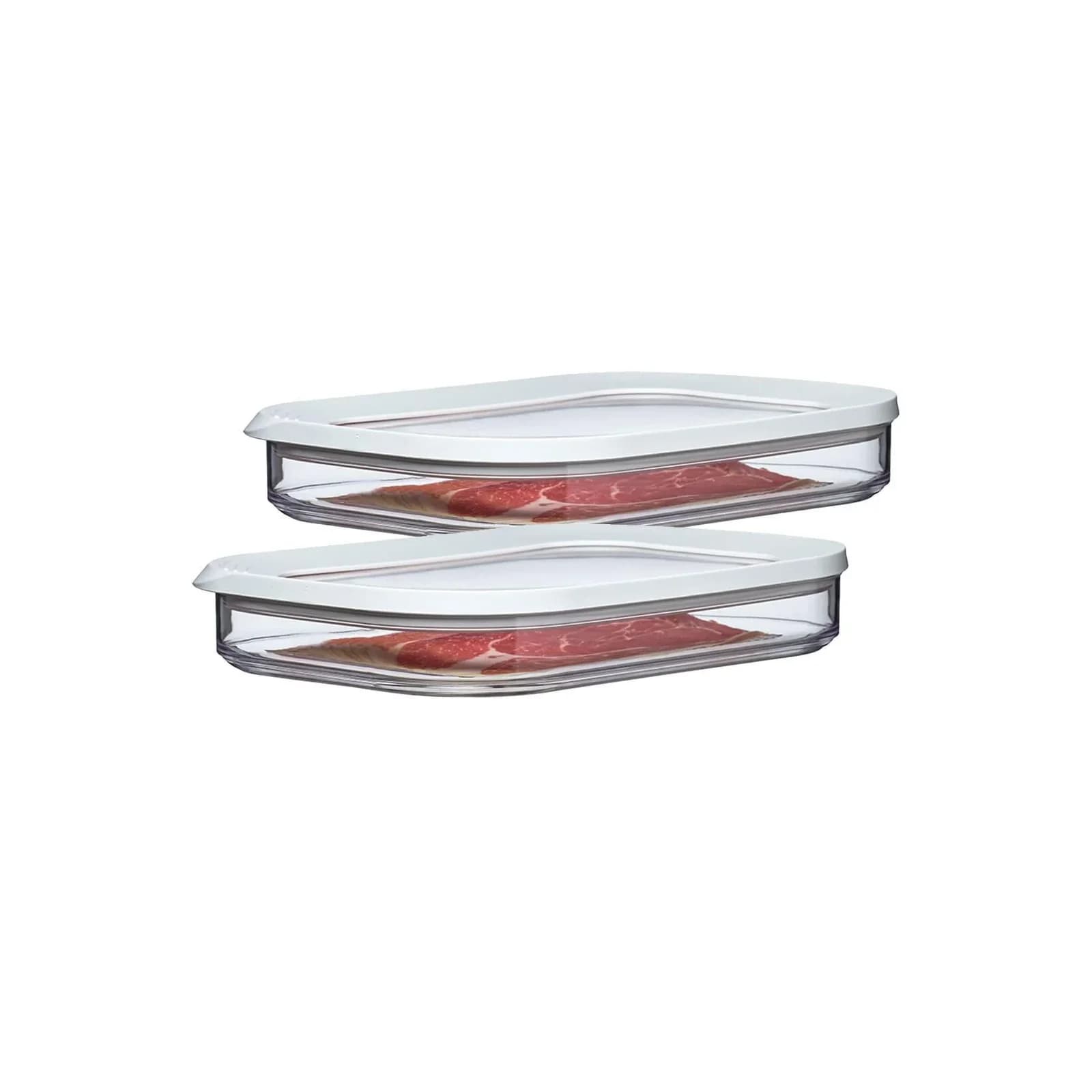 Mepal Aufschnittdosen Modula 550 ml 2er Set Transparent/Weiss