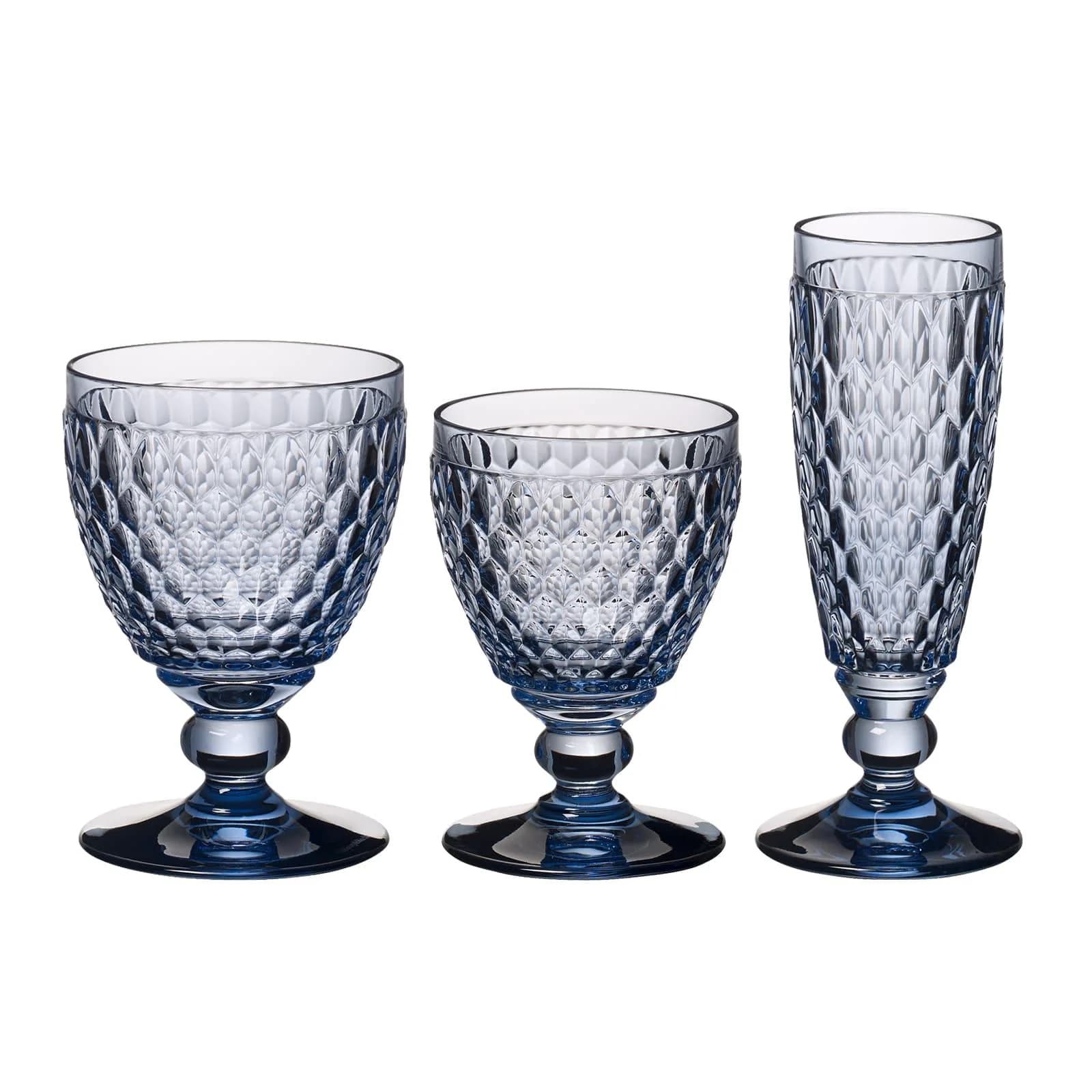 Villeroy & Boch Boston Coloured 12er Gläser-Set Blau Kristallglas