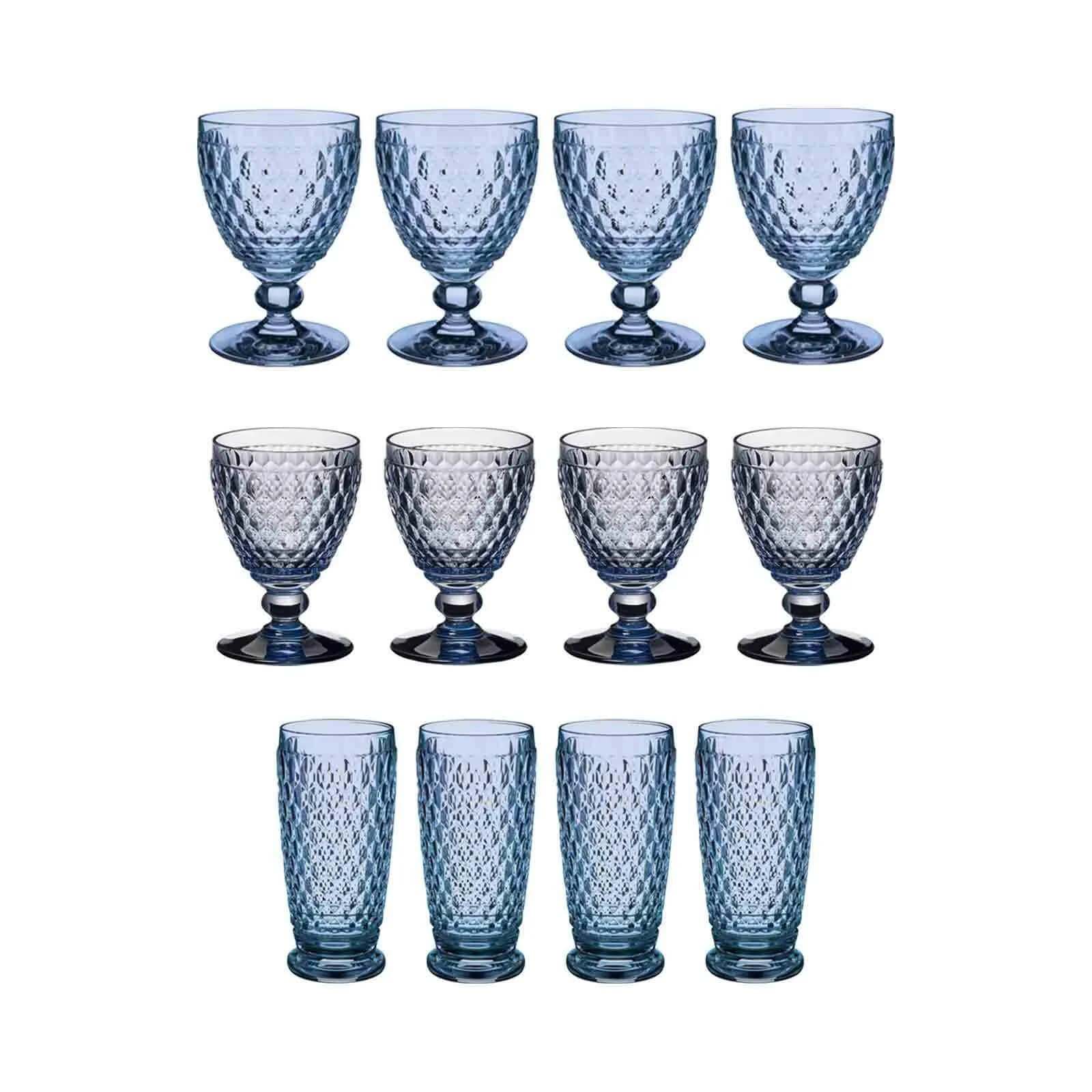 Villeroy & Boch Boston Coloured 12er Glas-Set Blau