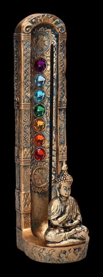 Figuren Shop GmbH Räucherstäbchenhalter Buddha 7 Chakra Bunt