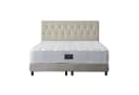V6 Boxspringbett Modell 212 ohne Matratze – Anthrazit/Beige/Grau Bild 4