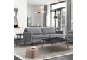 Z-Hom Couchtisch Marmoroptik Schwarz Stahlbeine Bild 1