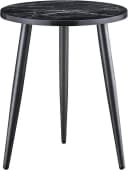 Z-Hom Couchtisch Marmoroptik Schwarz Stahlbeine Bild 2