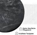 Z-Hom Couchtisch Marmoroptik Schwarz Stahlbeine Bild 4